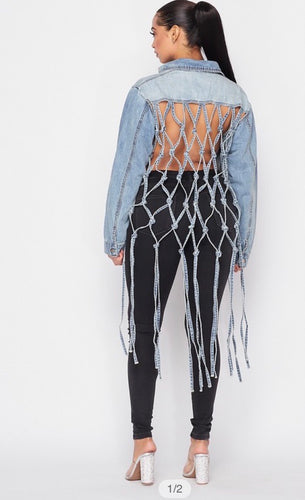 Tassel Denim Top