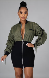 Irregular Bomber Dress